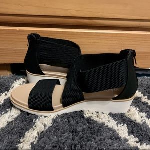 MIA Chelsea Strappy Wedge Zip Up Sandal